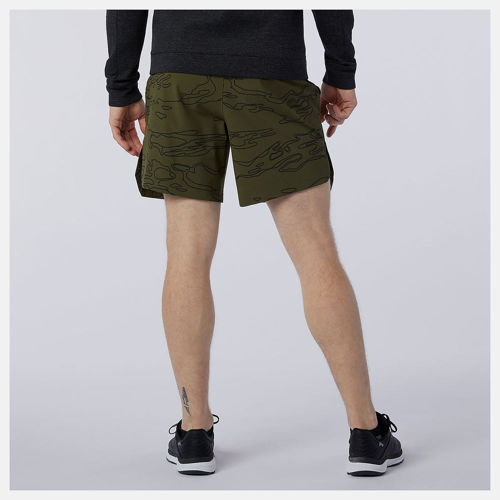 Oak Leaf Green Fortitech Graphic 7 inch Woven Short / New Balance Men