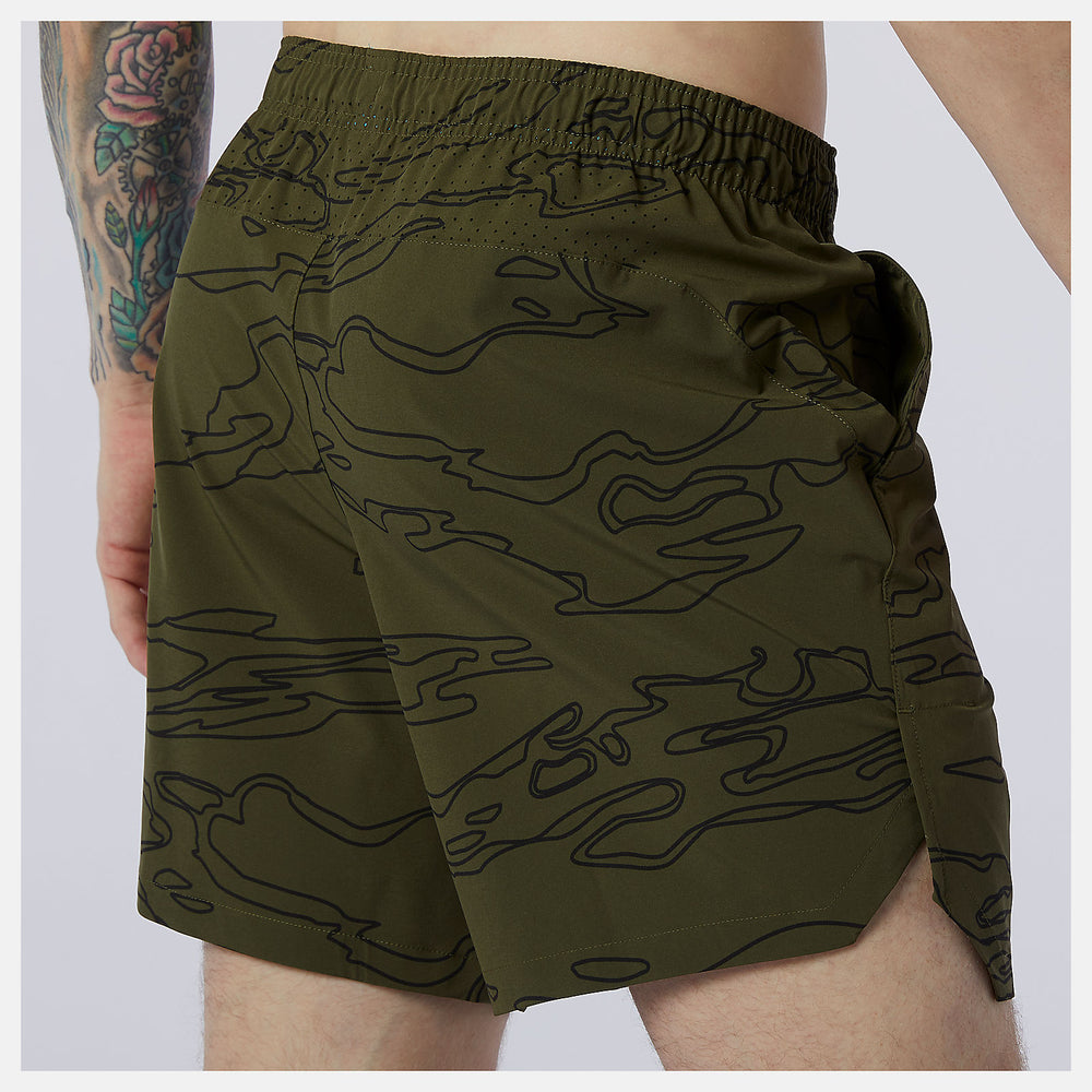 Oak Leaf Green Fortitech Graphic 7 inch Woven Short / New Balance Men