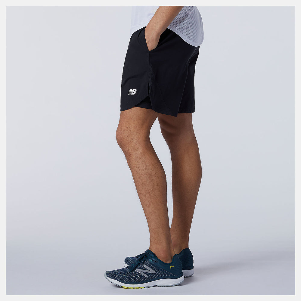 Black Fast Flight 2 in 1 7 Inch Short / New Balance Men