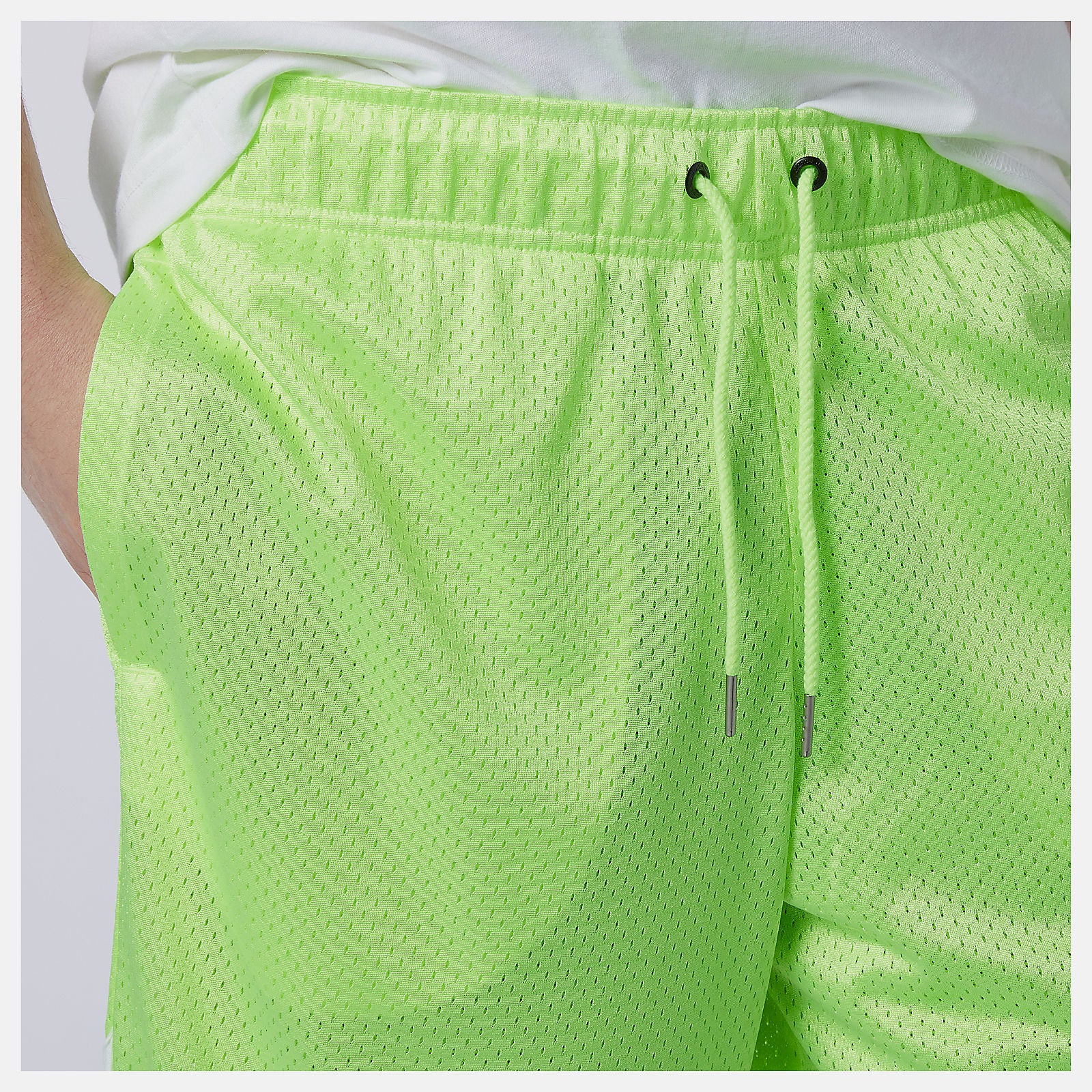 Bleached Lime Glo NB Athletics Psy Varsity Mesh Short / New Balance Men