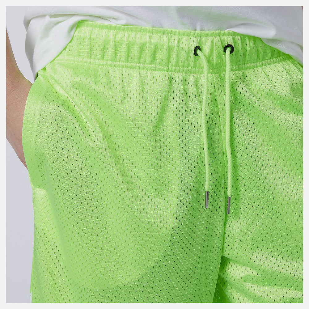 Bleached Lime Glo NB Athletics Psy Varsity Mesh Short / New Balance Men
