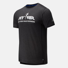 Black Heather RFL Printed Impact Run Short Sleeve / New Balance Men