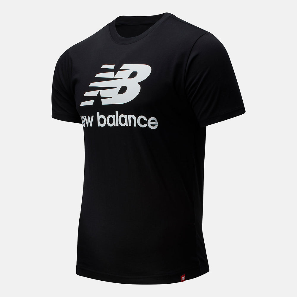 Black Essentials Stacked Logo Tee / New Balance Men
