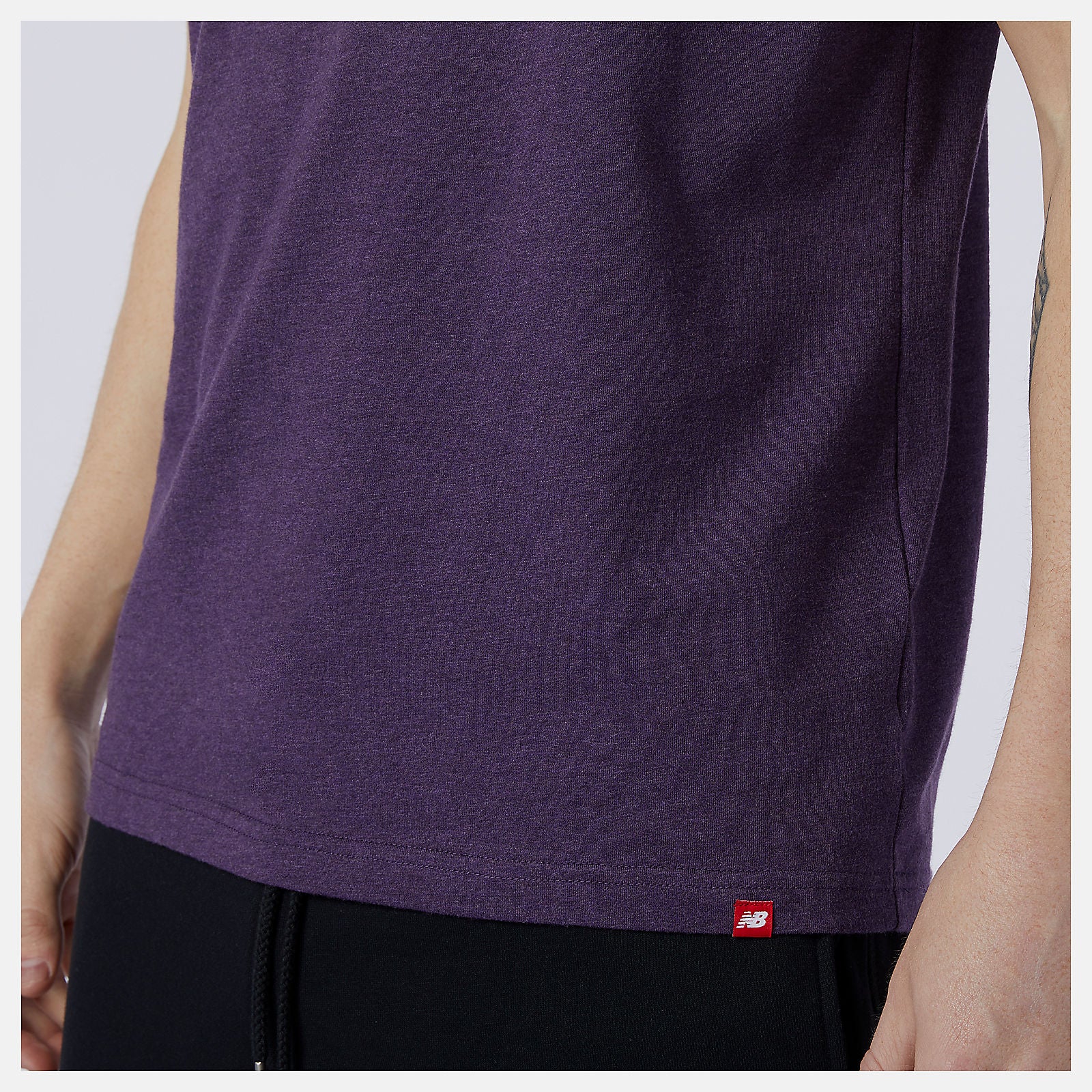 Prism Purple Essentials Stacked Logo Tee / New Balance Men