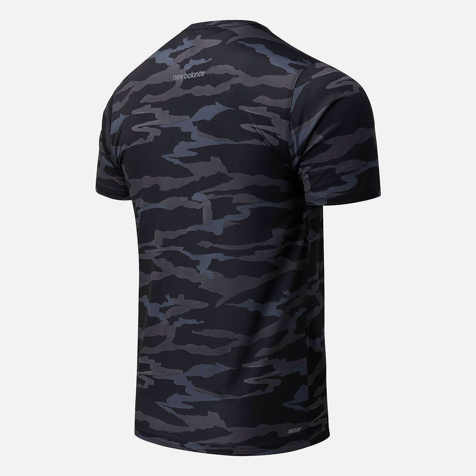 Black Camo Printed Accelerate Short Sleeve / New Balance Men