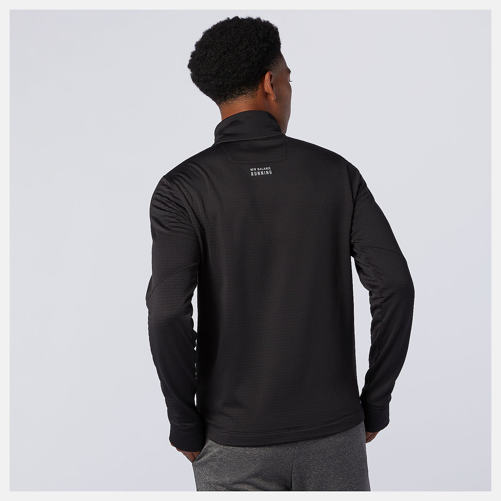 Black NB Heat Grid Half Zip / New Balance Men