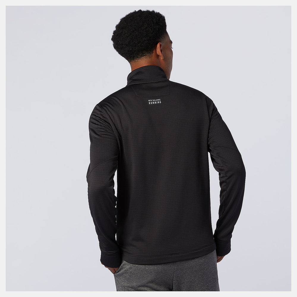 Black NB Heat Grid Half Zip / New Balance Men