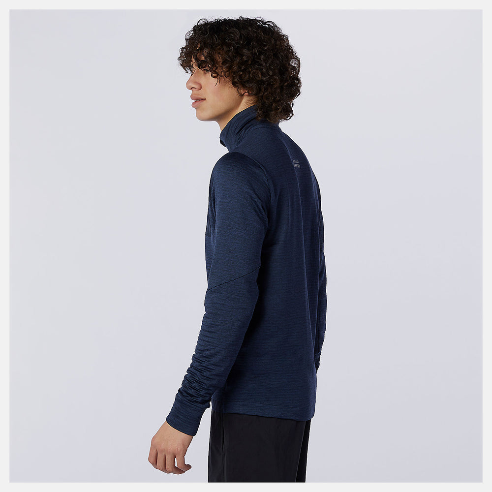 Eclipse Heather NB Heat Grid Half Zip / New Balance Men