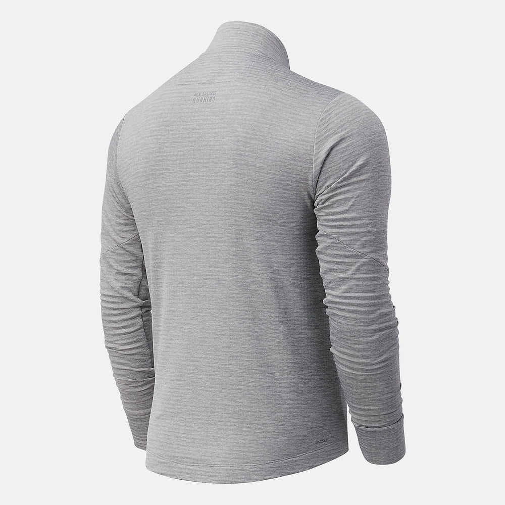 Athletic Grey NYC Marathon Impact Run Grid Back Half Zip / New Balance Men