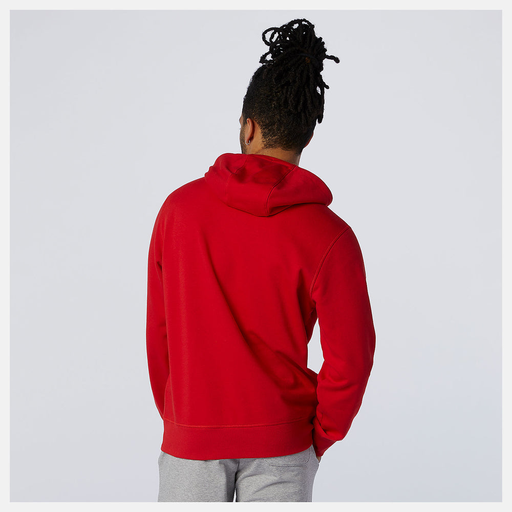 Team Red Inline NB Essentials Stacked Logo Po Hoodie / New Balance Men