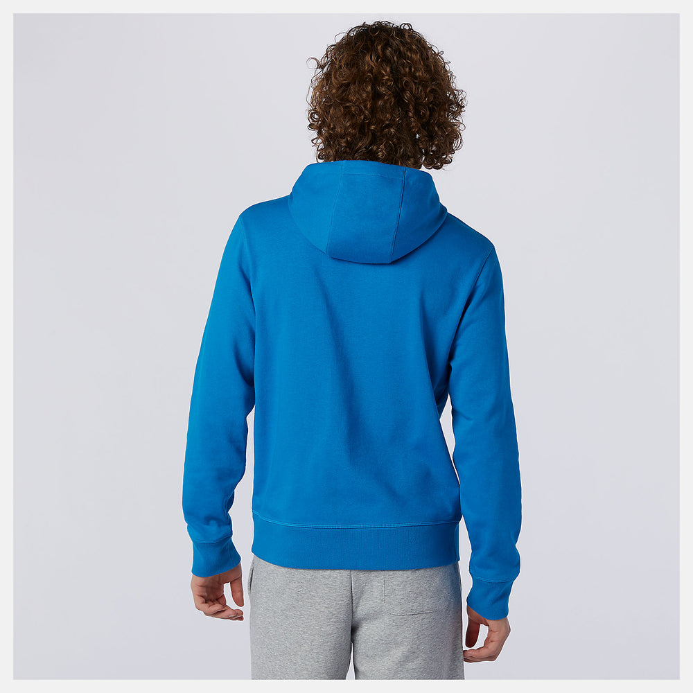 Wave Blue NB Essentials Stacked Logo Po Hoodie / New Balance Men