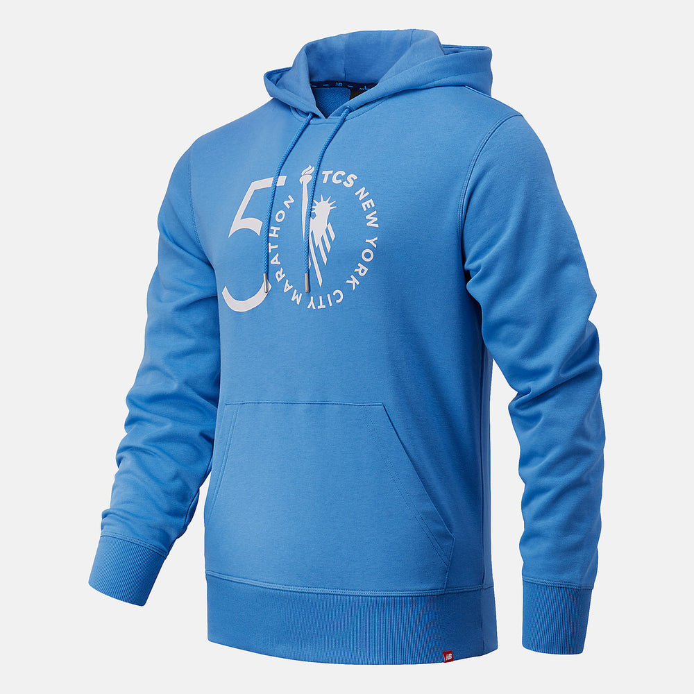 Faded Cobalt NYC Marathon Essentials Stacked Logo Po Hoodie / New Balance Men