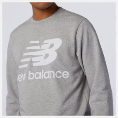 Athletic Grey NB Essentials Stacked Logo Crew / New Balance Men