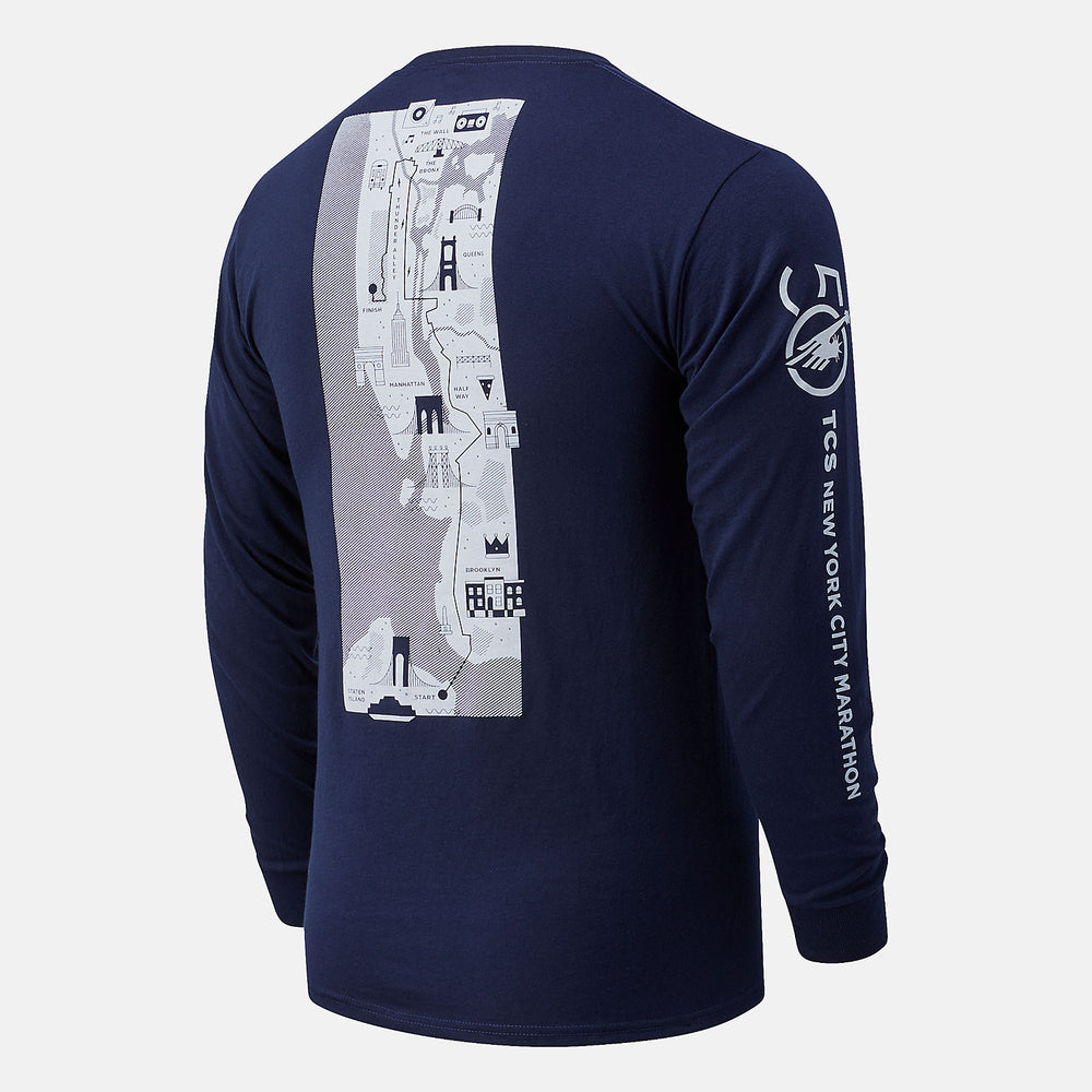 Pigment NYC Marathon Map Long Sleeve / New Balance Men
