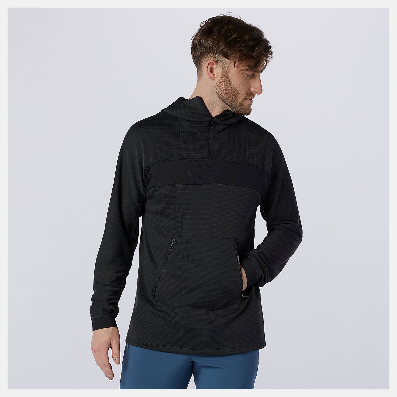 Black R.W.T. Tech Quarter Zip / New Balance Men