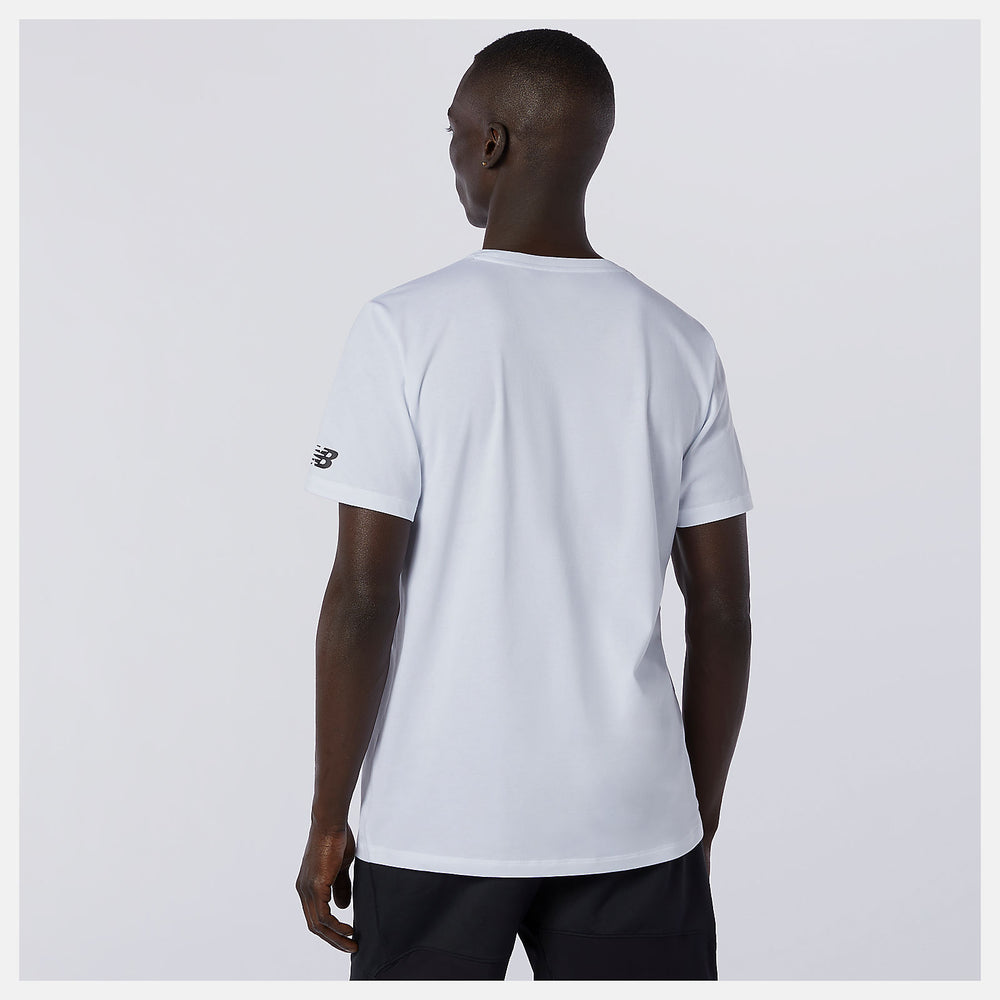 White Multi Graphic Heathertech Tee / New Balance Men