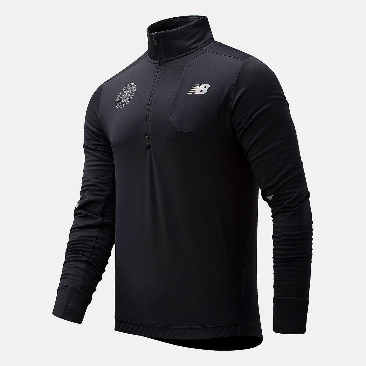 Black Boston NB Heat Grid Half Zip / New Balance Men