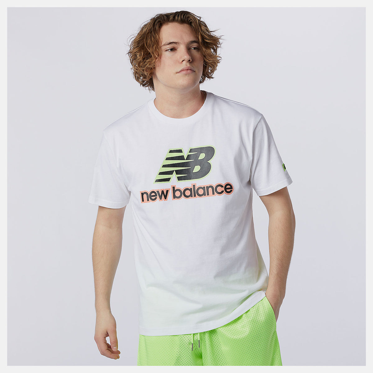 White NB Athletics Psych Varsity Tee / New Balance Men