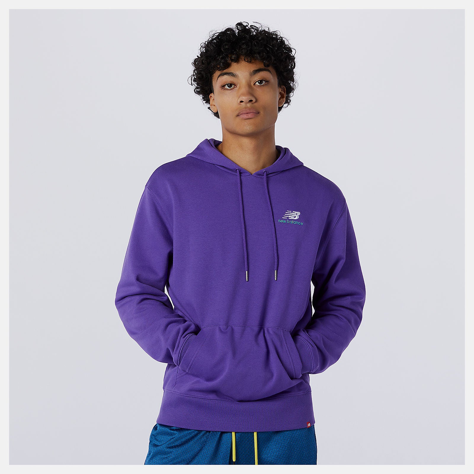 Prism Purple NB Essentials Embroidered Hoodie / New Balance Women|Men