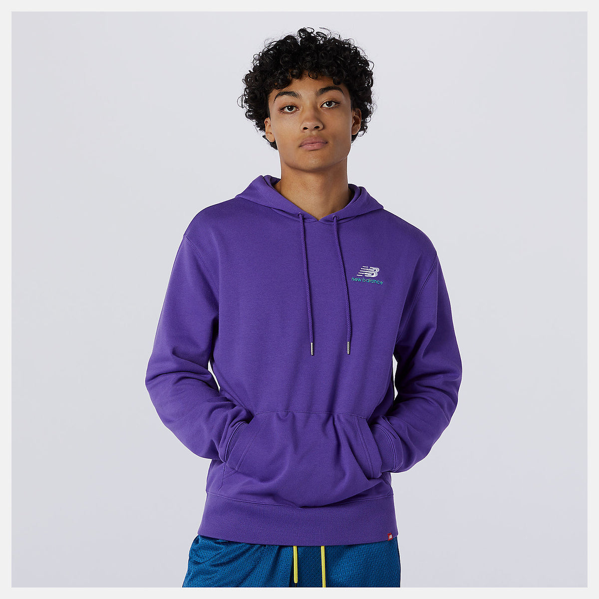 Prism Purple NB Essentials Embroidered Hoodie / New Balance Women|Men