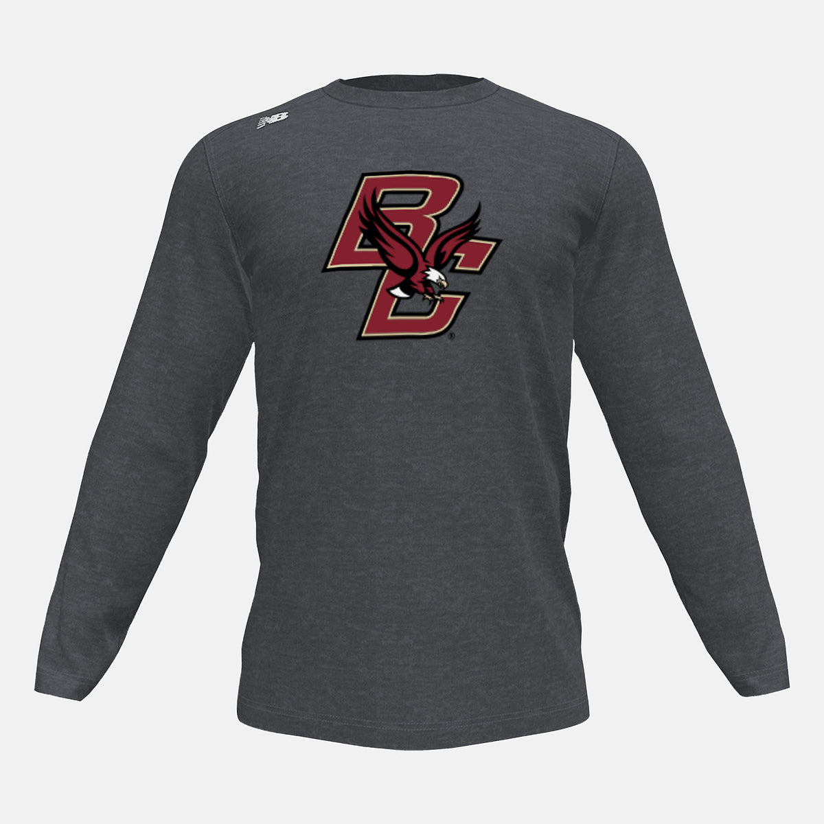 Dark Heather Long Sleeve Tech Tee(Boston College) / New Balance Men