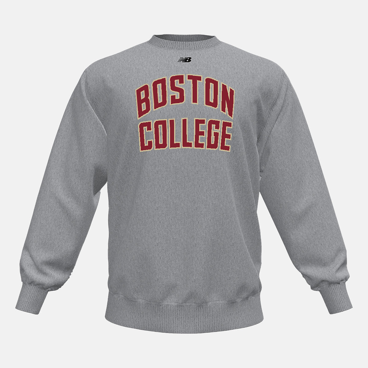 Med Heather Grey NB Crew Fleece(Boston College) / New Balance Men