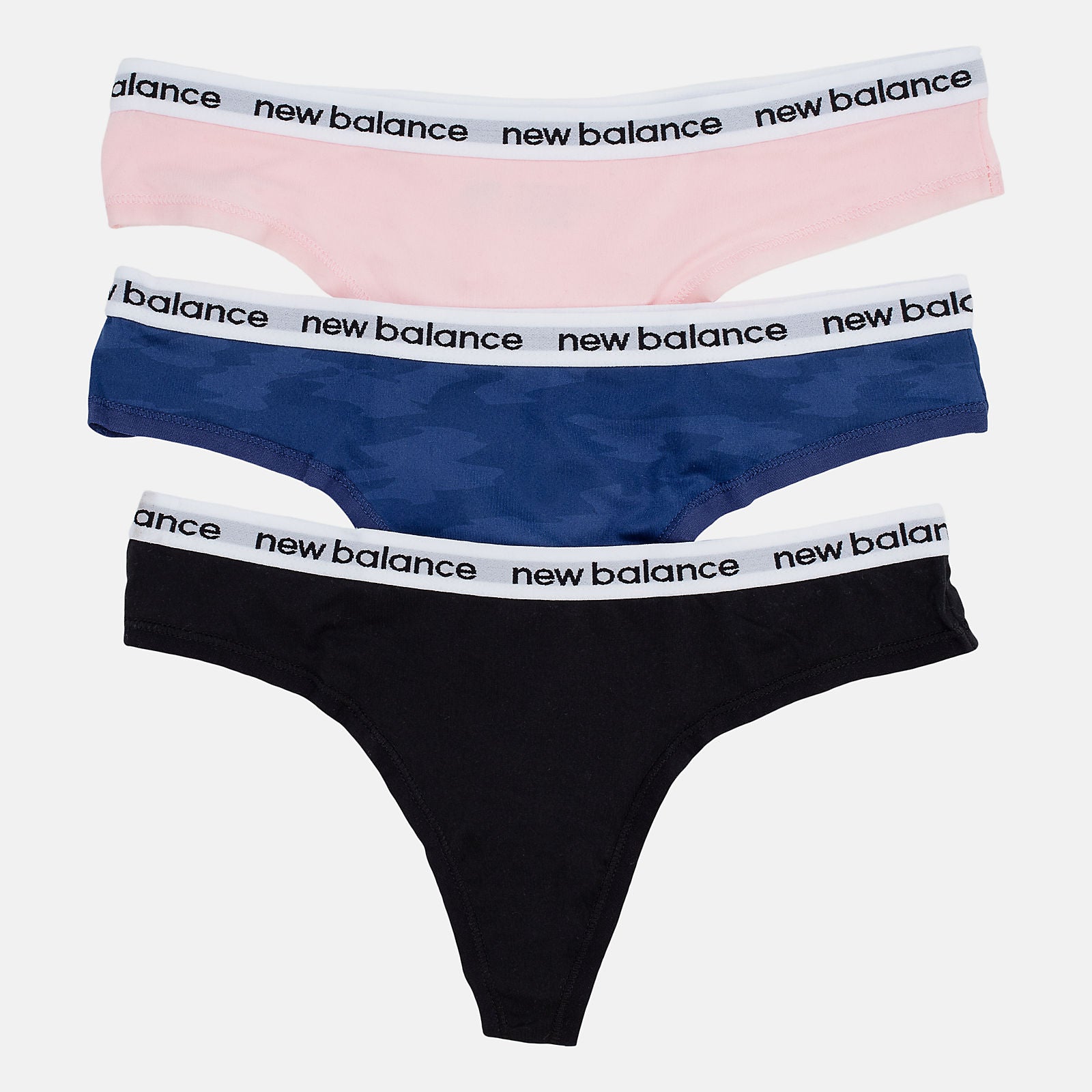 Black Eversoft Thong 3 Pack / New Balance Women