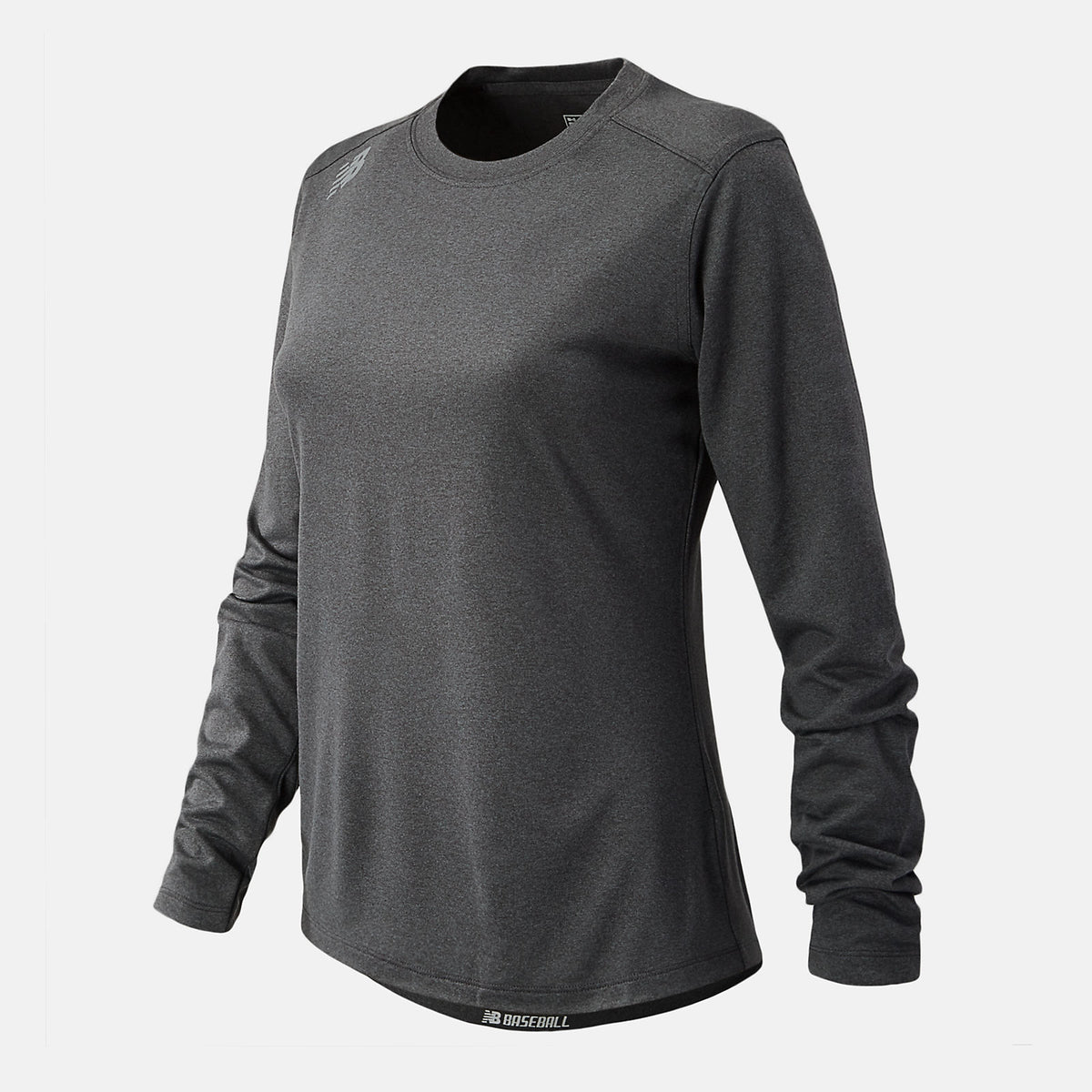 Dark Heather Grey NB Long Sleeve Tech Tee / New Balance Women