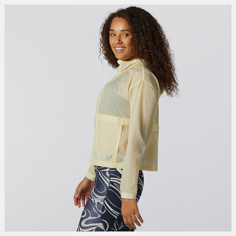 Clear Yellow Impact Run Light Pack Jacket / New Balance Women