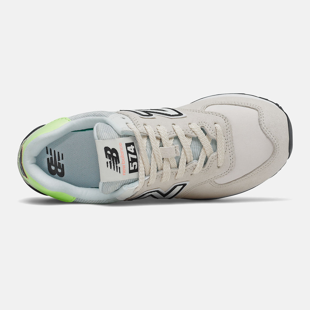 Raw Silk/Bleached Lime Glo 574 / New Balance Women