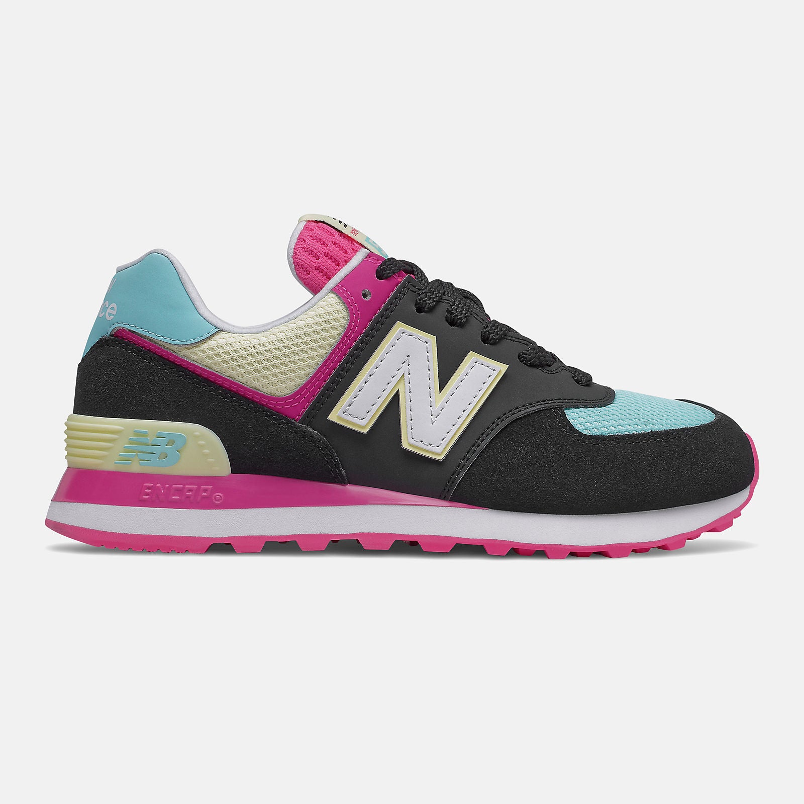 Black/Pink Glo 574 / New Balance Women