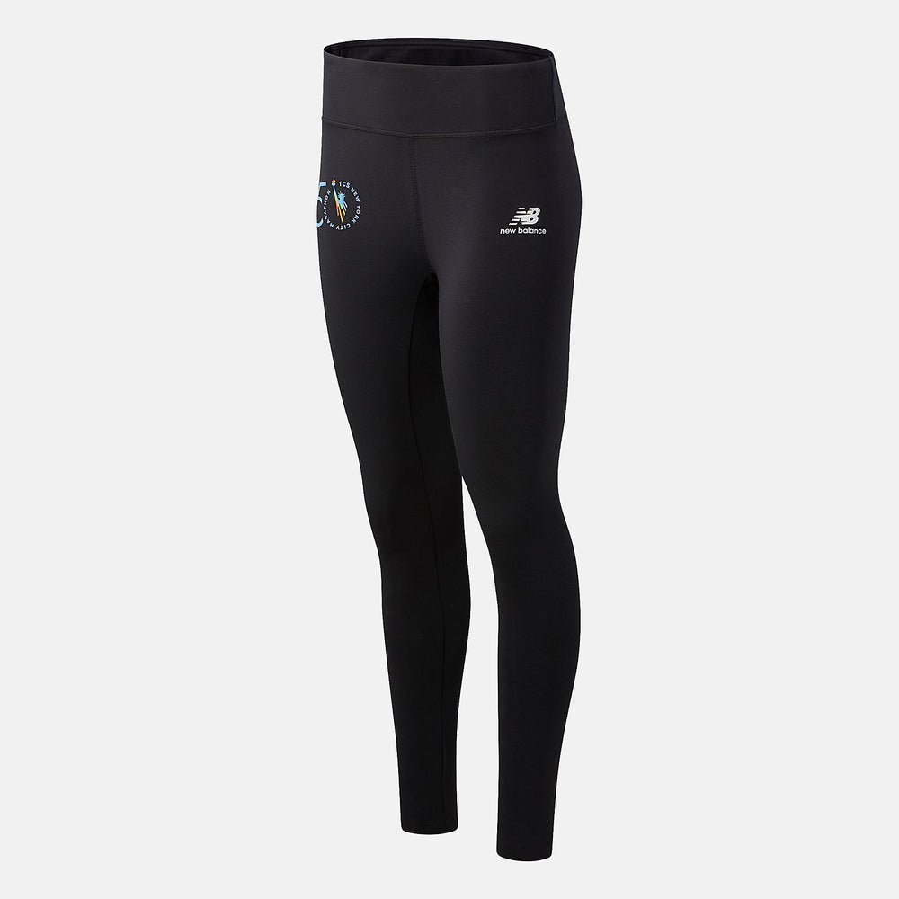 Black NYC Marathon Athletics Core Legging / New Balance Women
