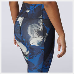 Blue Transform 7/8 NBSleek Printed Tight / New Balance Women
