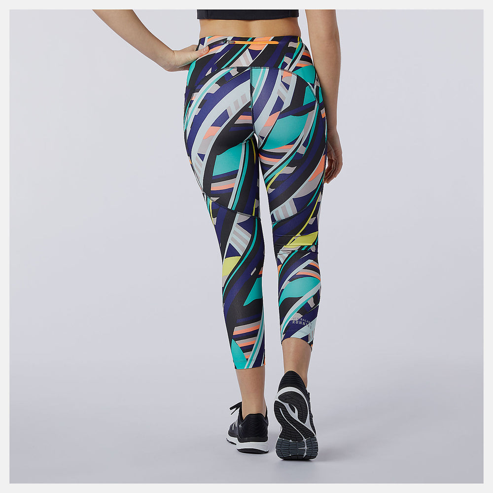 Multi Color Printed Impact Run Crop / New Balance Women