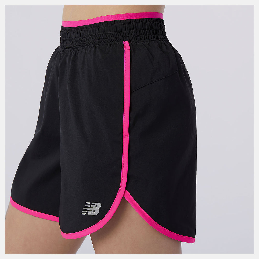 Pink Accelerate Short 5 Inch / New Balance Women