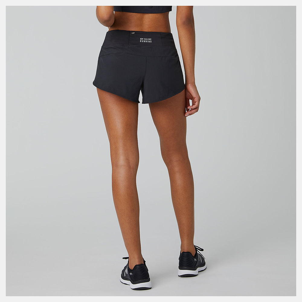 Black Impact Run Short 3 Inch / New Balance Women