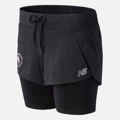 Black NYC Marathon Impact Run 2 In 1 Short / New Balance Women