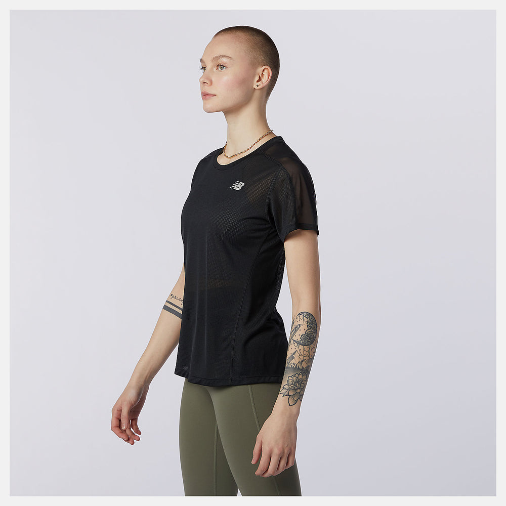 Black Impact Run Short Sleeve / New Balance Women