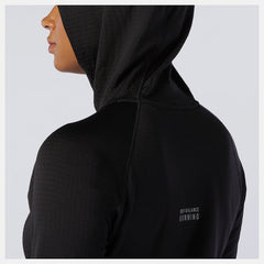 Black NB Heat Grid Hoodie / New Balance Women