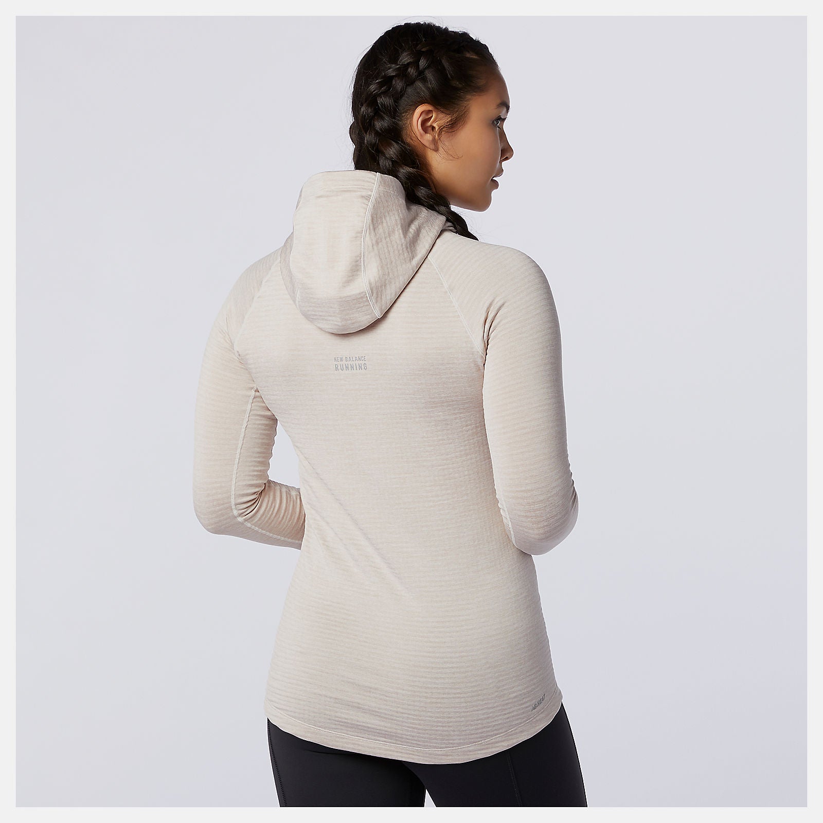 Sea Salt Heather NB Heat Grid Hoodie / New Balance Women