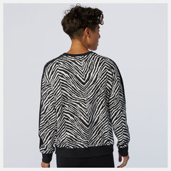 White Multi NB Athletics AOP Animal Print Crew / New Balance Women