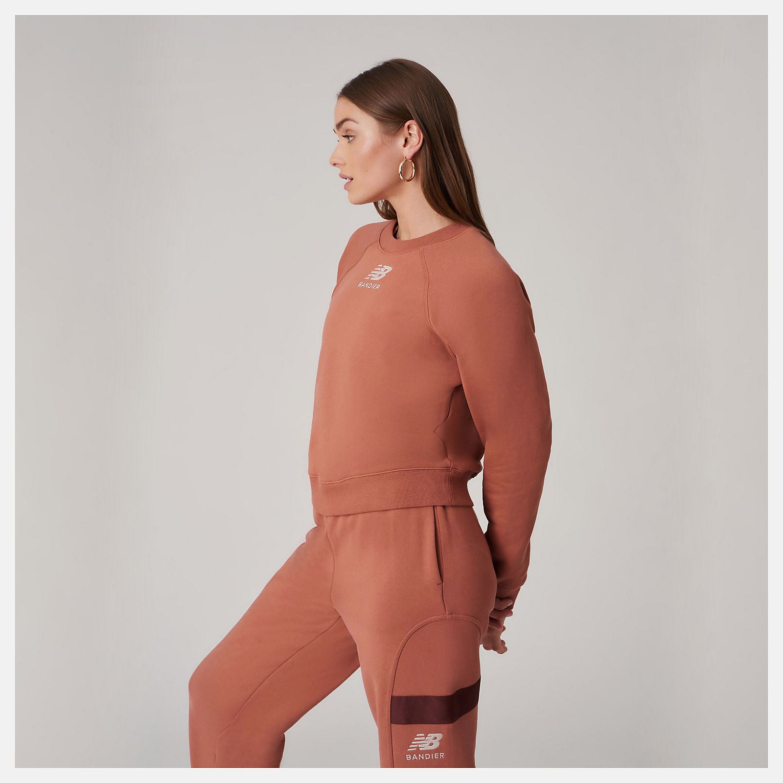 Terra Cotta Bandier Fleece Crew / New Balance Women