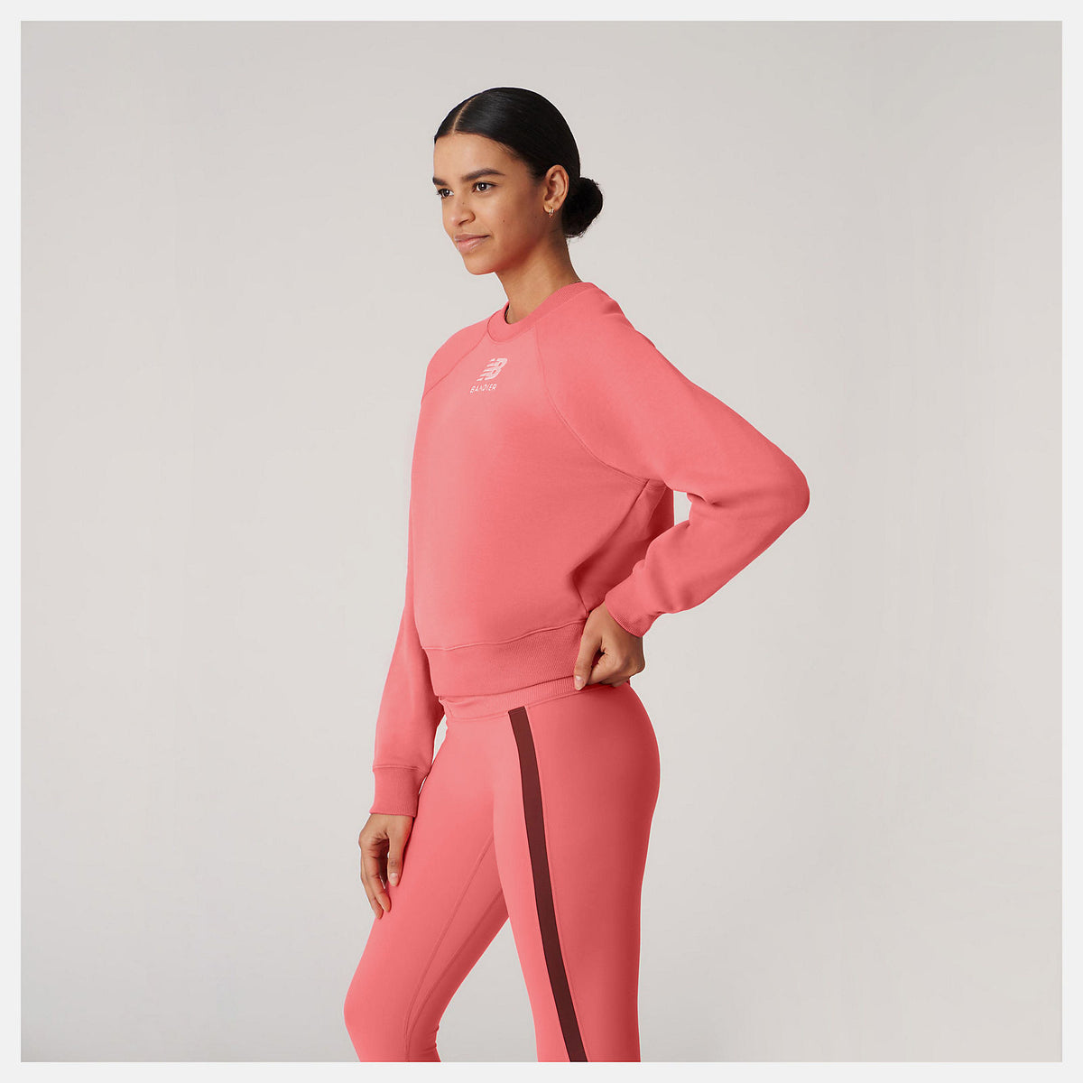 Watermelon Bandier Fleece Crew / New Balance Women