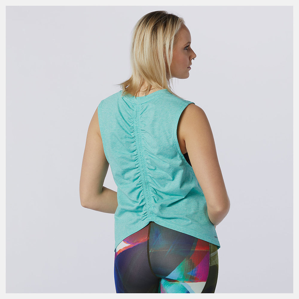 Summer Jade Relentless Cinched Back Graphic Tank / New Balance Women