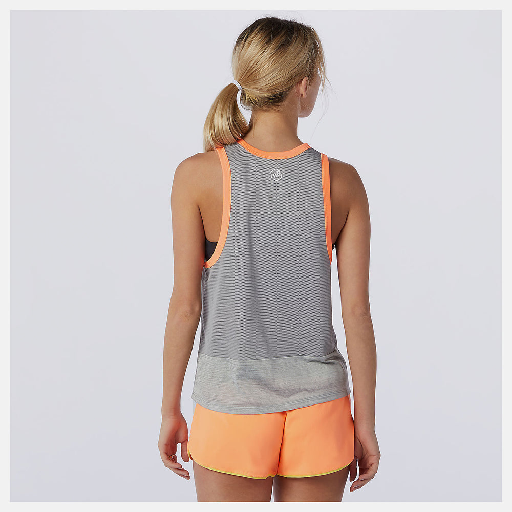 Athletic Grey Heather Printed Fast Flight Tank / New Balance Women