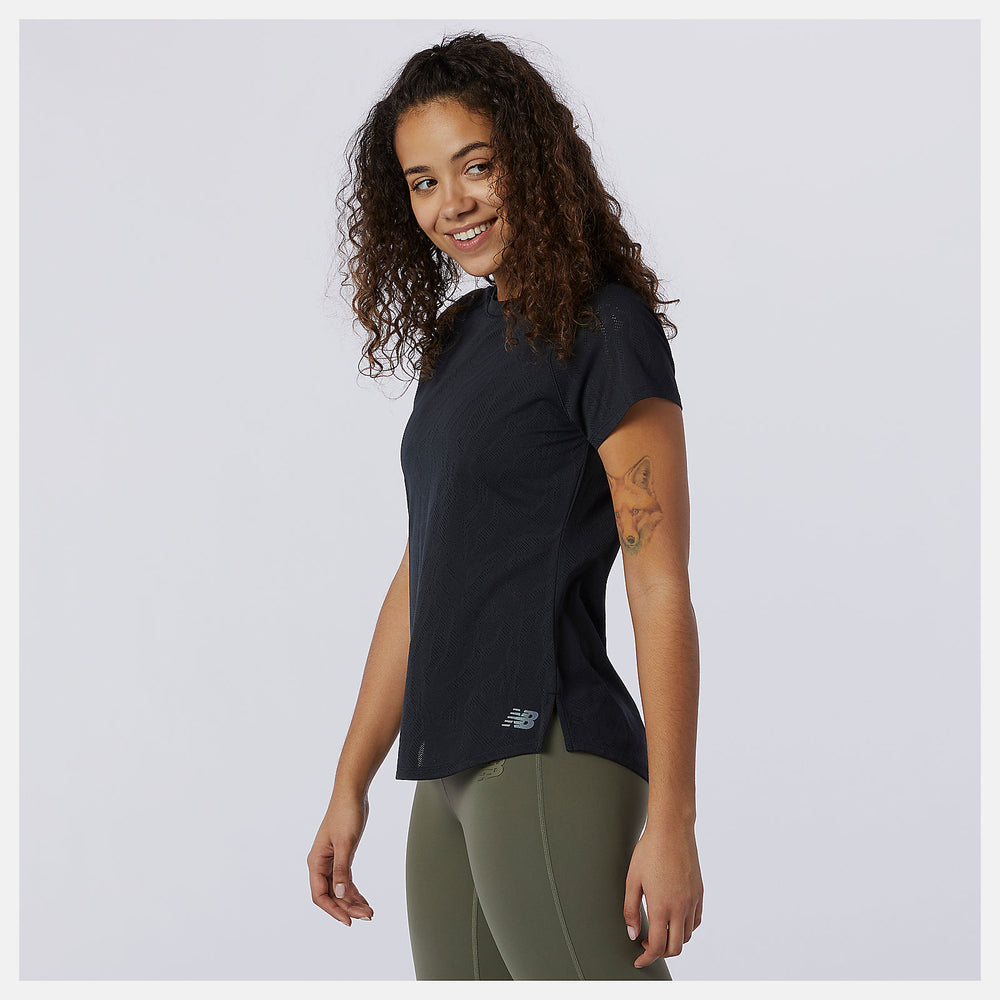 Black Q Speed Fuel Jacquard Short Sleeve / New Balance Women