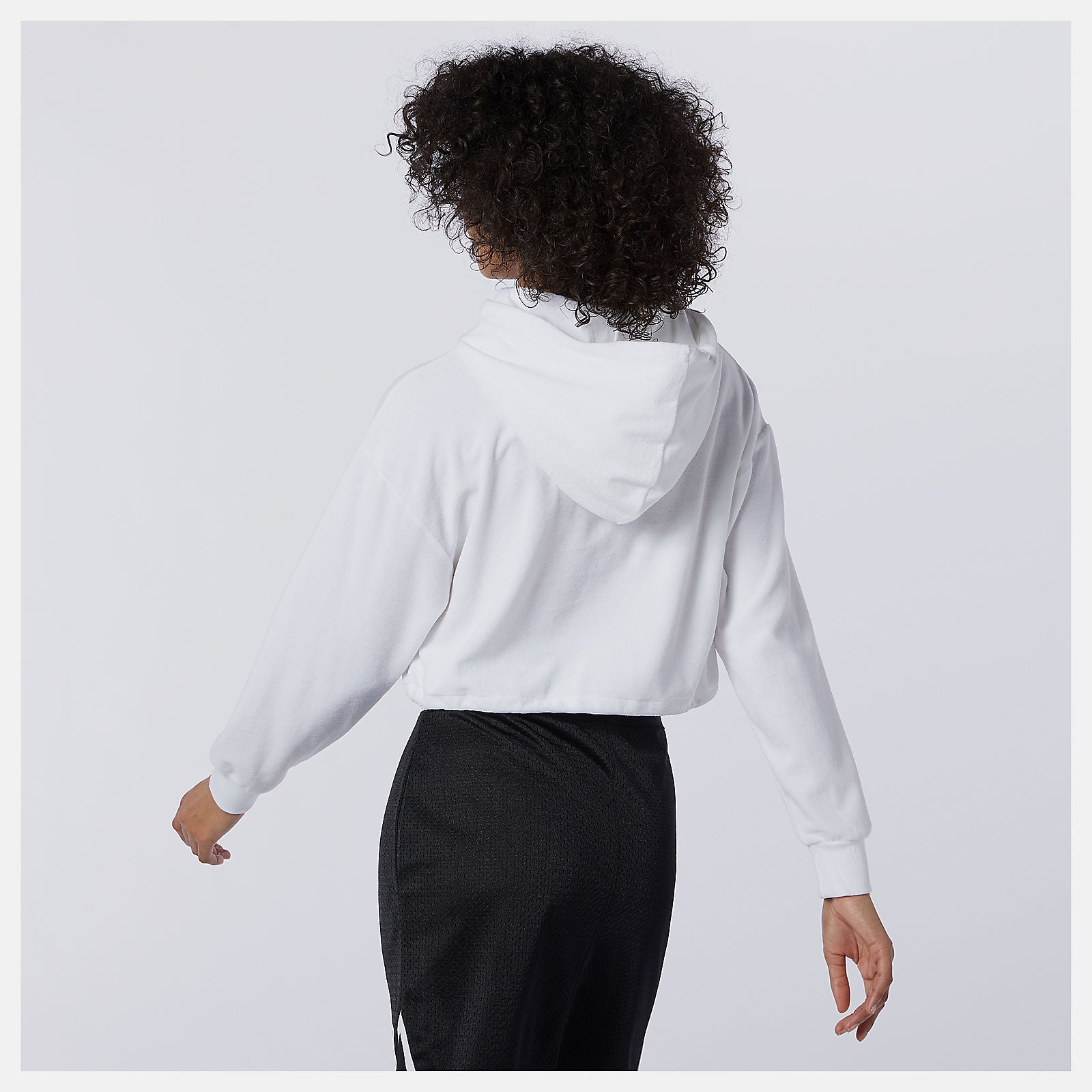 White NB Athletics Collide Terry Hoodie / New Balance Women