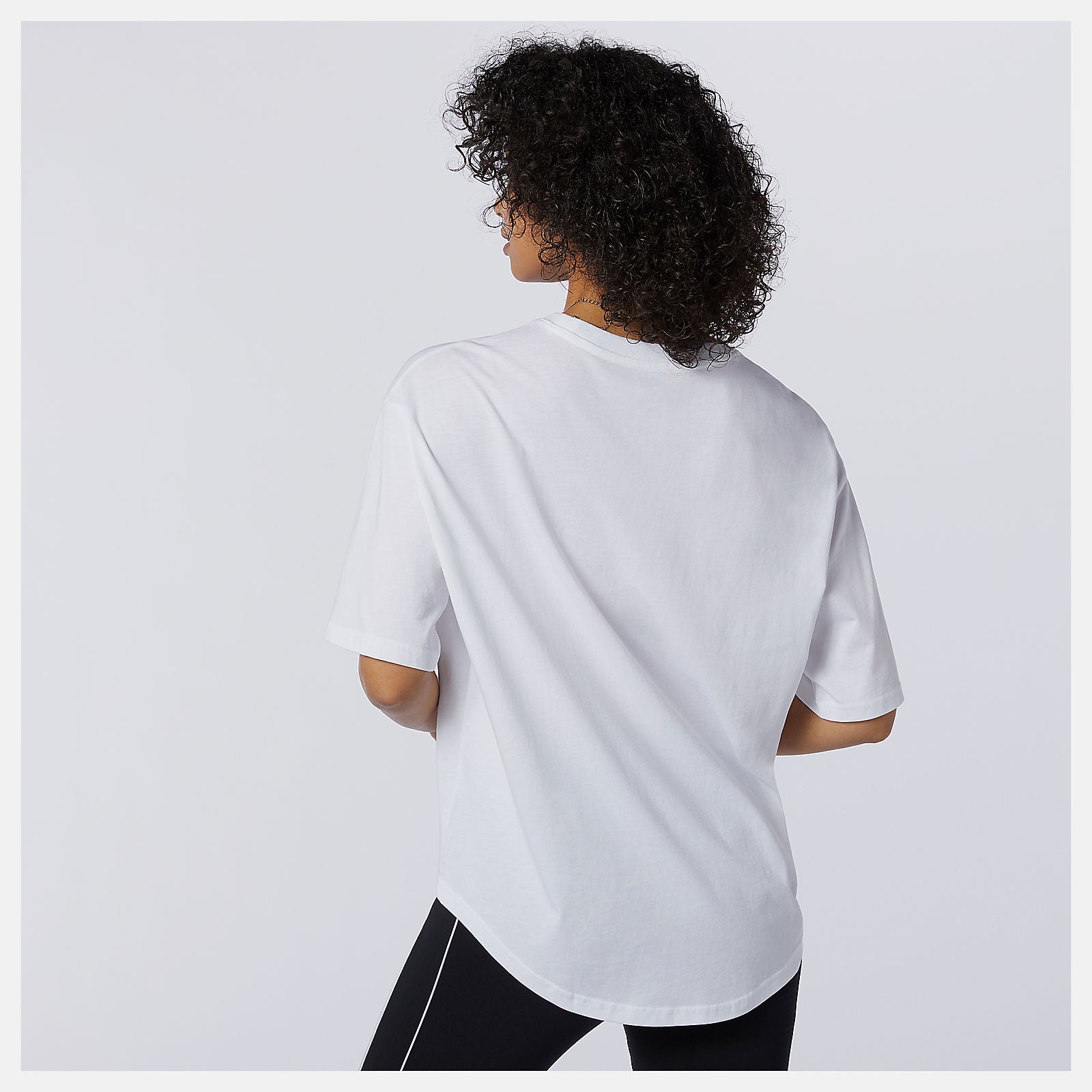 White NB Athletics Collide Short Sleeve Tee / New Balance Women