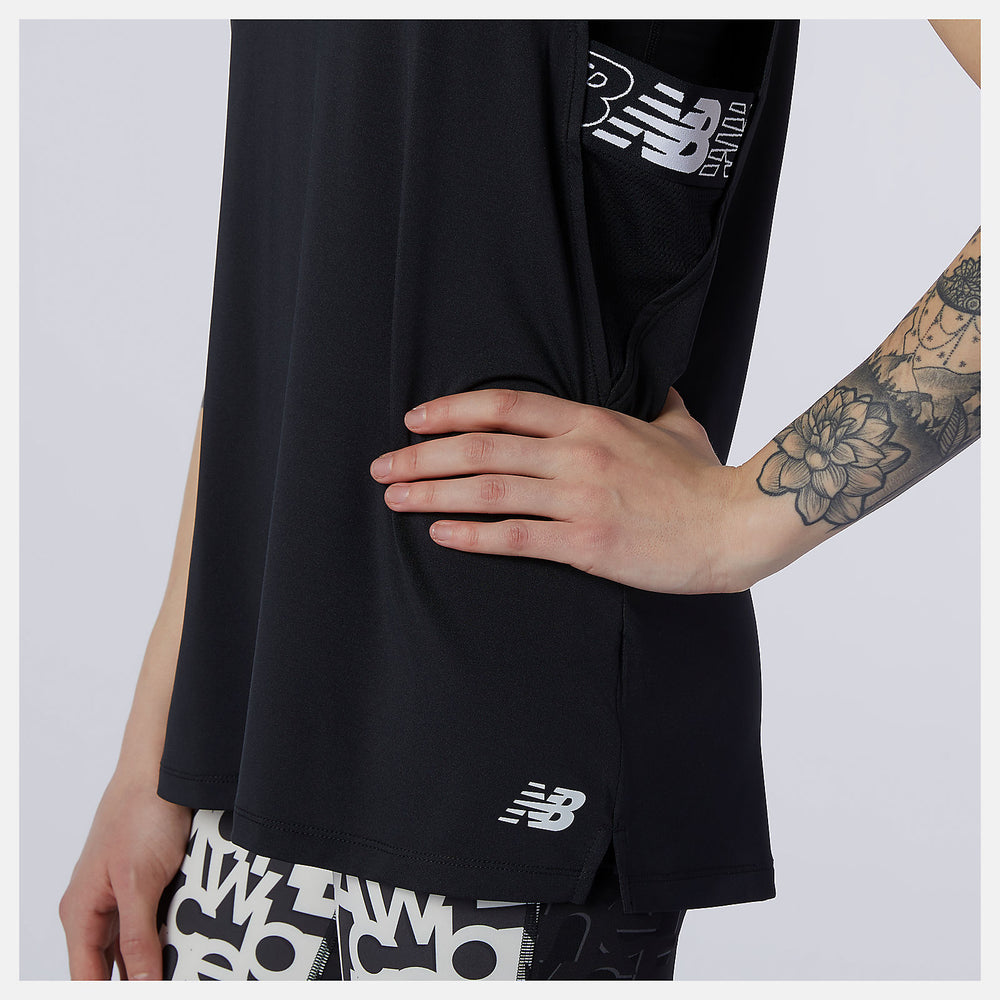 Black Relentless Sweat Tank / New Balance Women