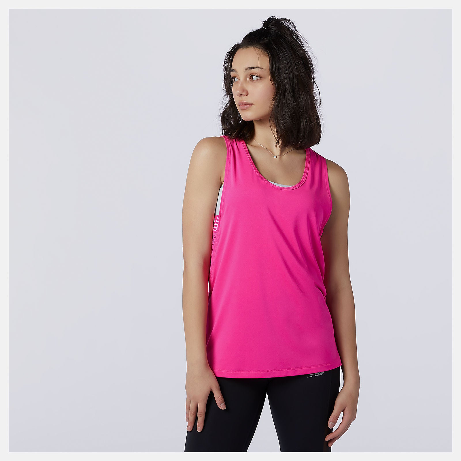 Pink Glo Relentless Sweat Tank / New Balance Women